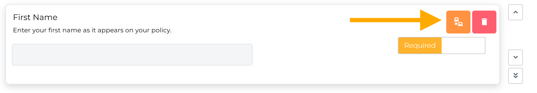Web Form field card on hover showing the UnMap button on an already-mapped field