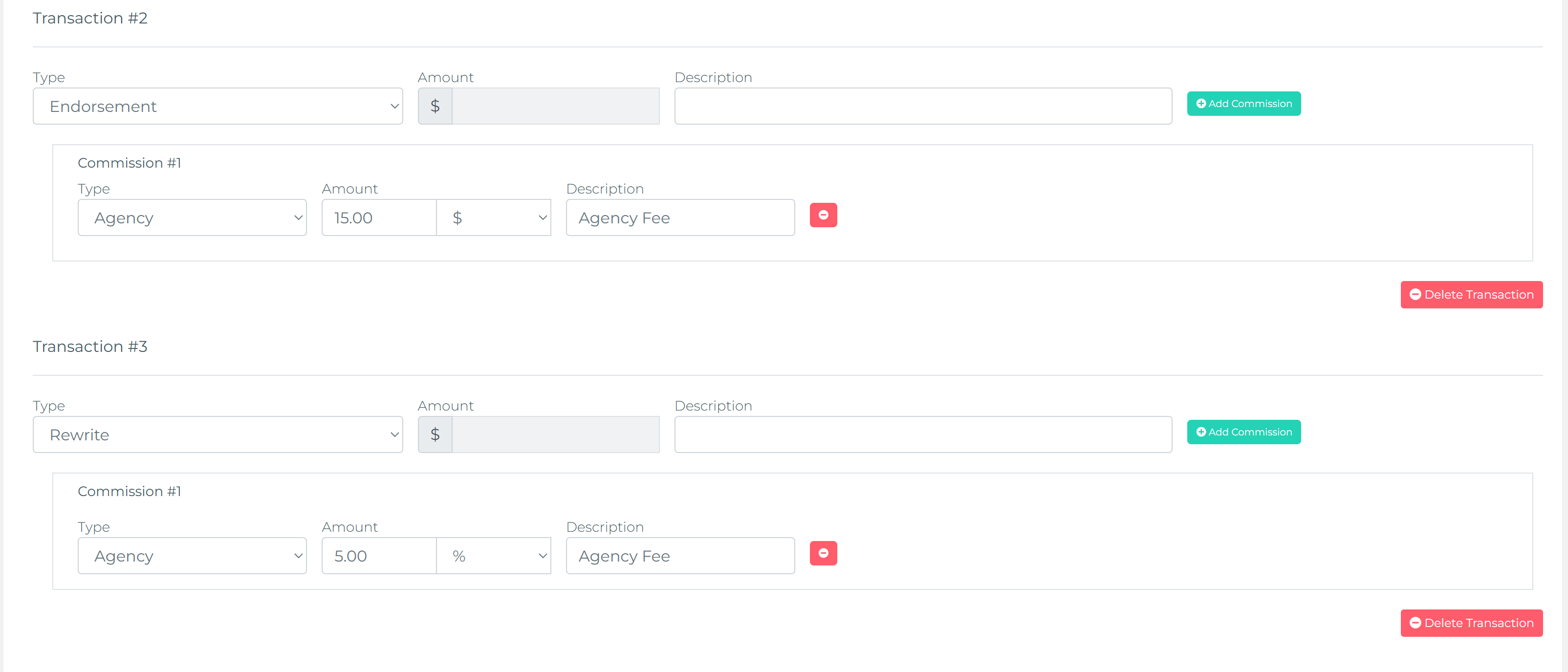 Lean Endorsement & Rewrite templates – only delta amounts