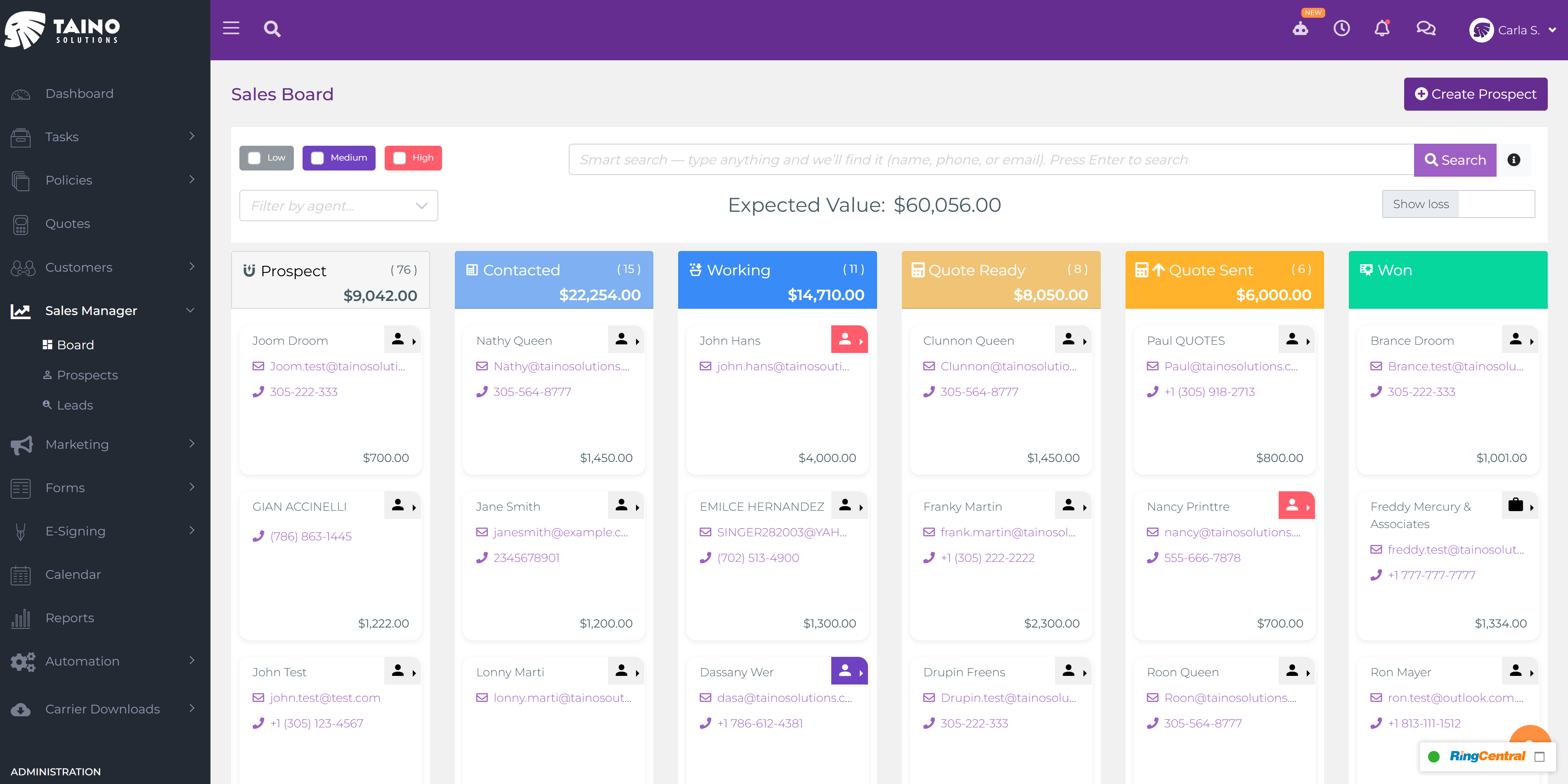 Vista Completa del Tablero de Ventas