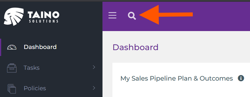 Búsqueda de Clientes en Encabezado Superior
